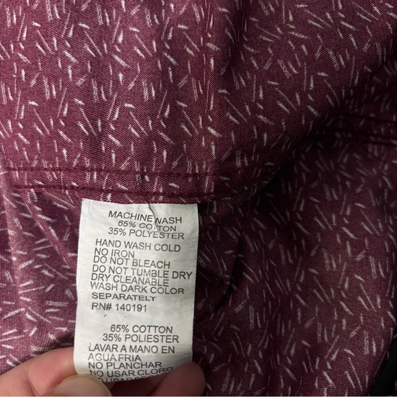 Silver Stone Modern Fit Men's Large Button Front Down Dress Shirt Long Sleeve - Picture 5 of 5